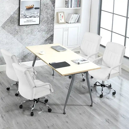 Yaheetech Contemporary PU Leather Executive Chair with High Back