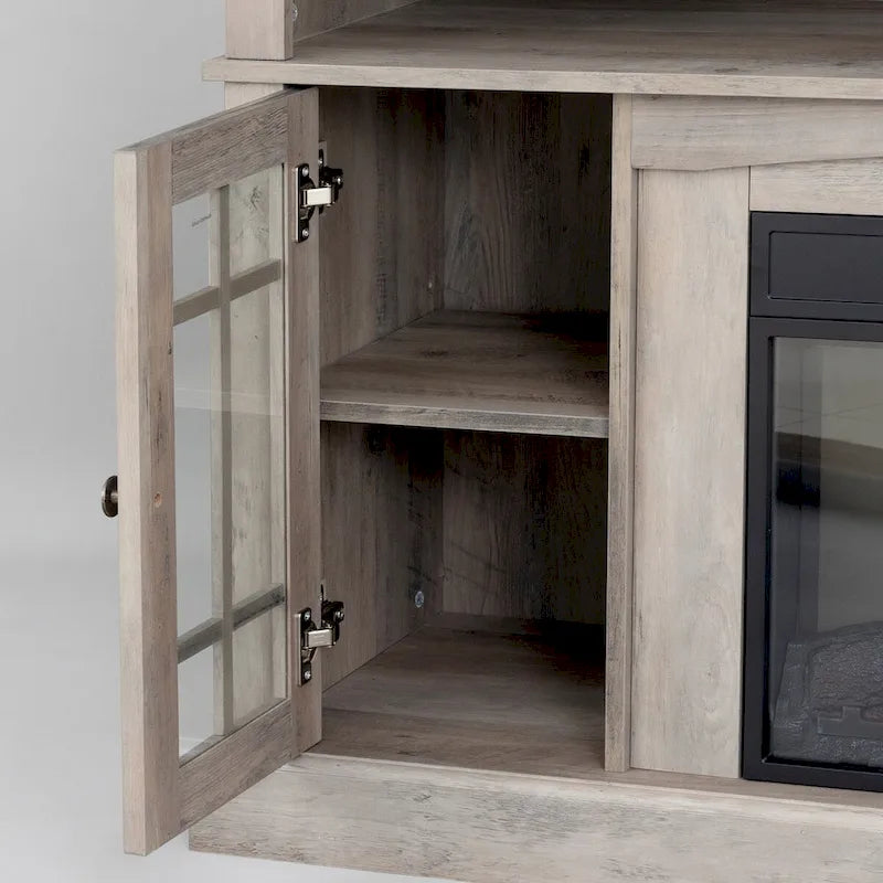 TVstand with electronicfireplace and remote control