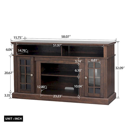 TVstand with electronicfireplace and remote control