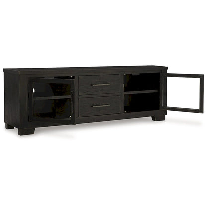 Signature Design by Ashley Galliden Black 80 TV Stand for TVs up to 92 - 79.5 W x 20 D x 28.13 H