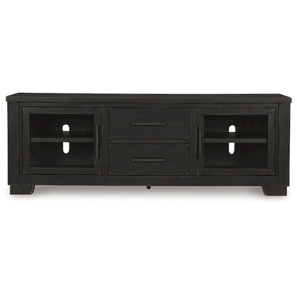 Signature Design by Ashley Galliden Black 80 TV Stand for TVs up to 92 - 79.5 W x 20 D x 28.13 H