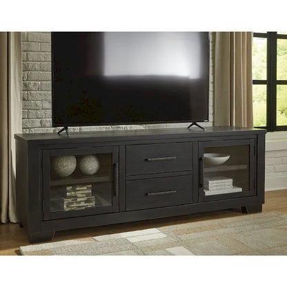 Signature Design by Ashley Galliden Black 80 TV Stand for TVs up to 92 - 79.5 W x 20 D x 28.13 H