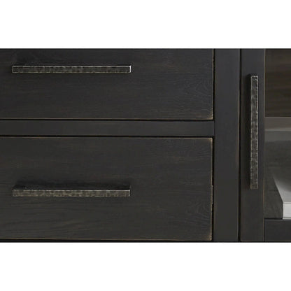 Signature Design by Ashley Galliden Black 80 TV Stand for TVs up to 92 - 79.5 W x 20 D x 28.13 H