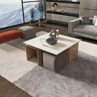 Haley Mid-Century Modern Nested Coffee Table