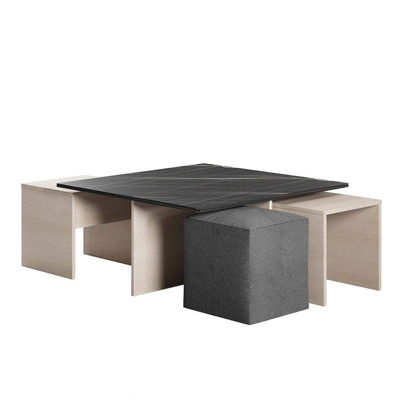 Haley Mid-Century Modern Nested Coffee Table