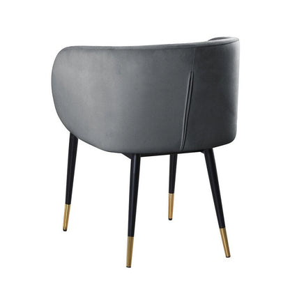 Rustic Velvet Upholstered Dining Chair