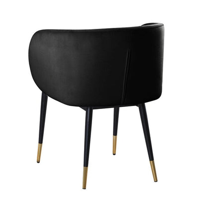Rustic Velvet Upholstered Dining Chair