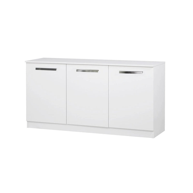 Saint Birch Miami White Wood Grain 3-Door Contemporary Credenza File Cabinet