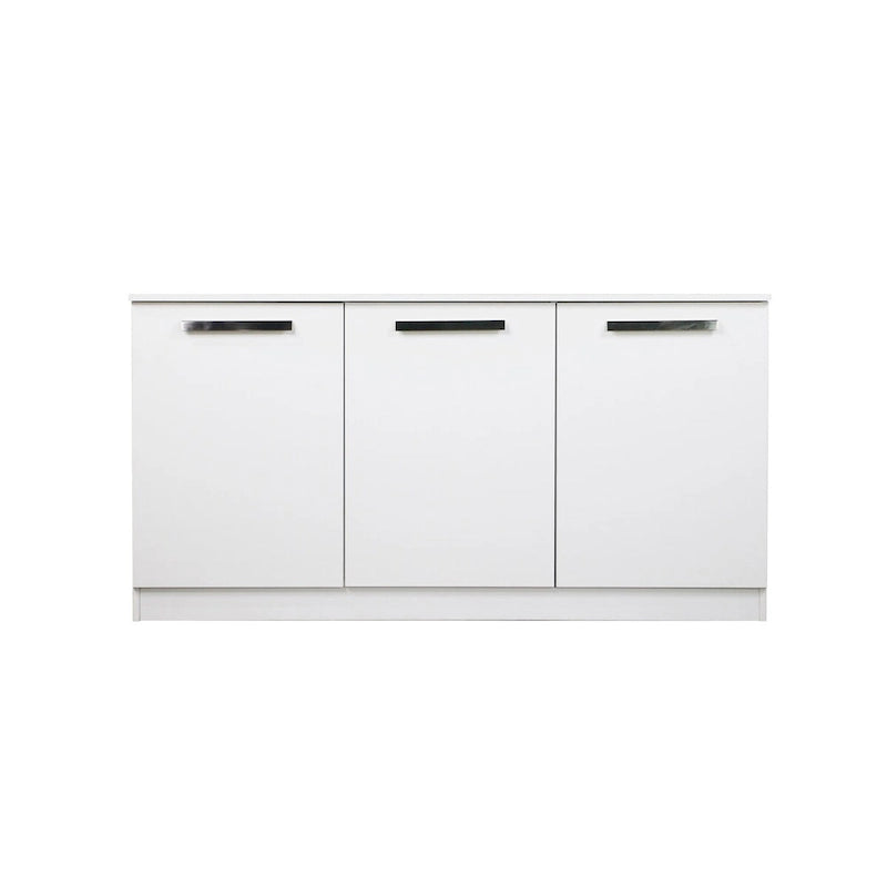 Saint Birch Miami White Wood Grain 3-Door Contemporary Credenza File Cabinet