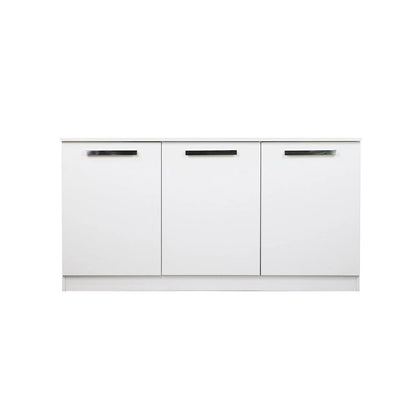 Saint Birch Miami White Wood Grain 3-Door Contemporary Credenza File Cabinet