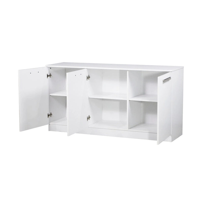 Saint Birch Miami White Wood Grain 3-Door Contemporary Credenza File Cabinet