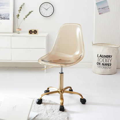 Urban Lifestyle Armless Acrylic Rolling Adjustable Office Chair