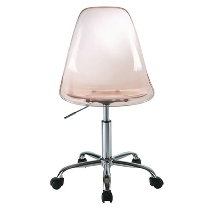Urban Lifestyle Armless Acrylic Rolling Adjustable Office Chair