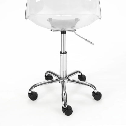 Urban Lifestyle Armless Acrylic Rolling Adjustable Office Chair