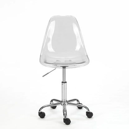 Urban Lifestyle Armless Acrylic Rolling Adjustable Office Chair
