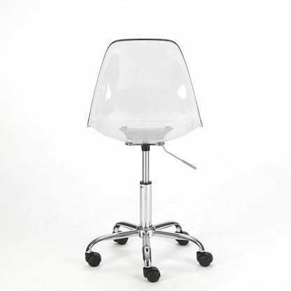 Urban Lifestyle Armless Acrylic Rolling Adjustable Office Chair