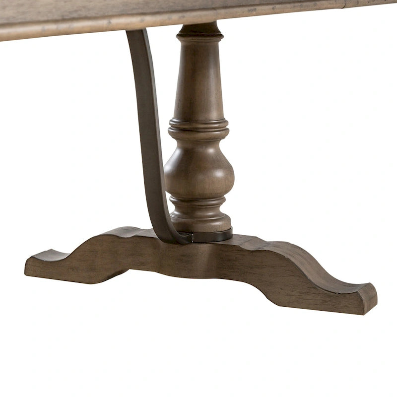 Americana Farmhouse Dusty Taupe Trestle Table