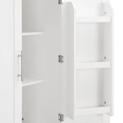 67 Tall MDF 4-door Bathroom Storage Cabinet with Adjustable Shelves - 28 X 67