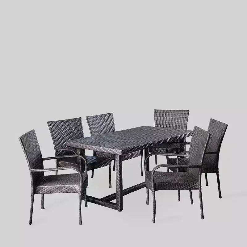Melville 7pc Wicker Dining Set - Christopher Knight Home
