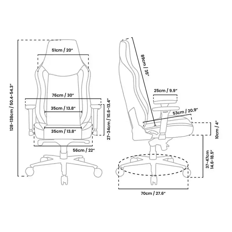 Arozzi Vernazza Ergonomic Office and Gaming Chair with Recliner Swivel Tilt Rocker Adjustable Height and Lumbar and Neck Support