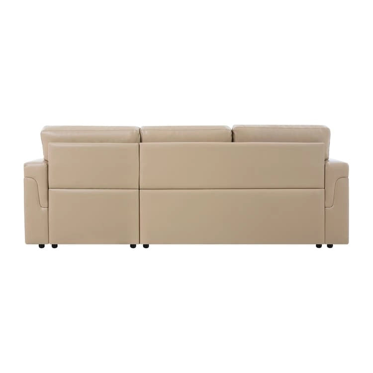 Perry Modern Reversible Sleeper Sectional Sofa with Storage Chaise, Pullout Sleeper Sofa Couch Bed for Living Room