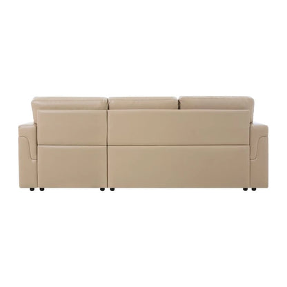 Perry Modern Reversible Sleeper Sectional Sofa with Storage Chaise, Pullout Sleeper Sofa Couch Bed for Living Room
