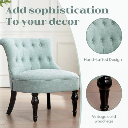 Living Room Armless Accent Comfy Chair