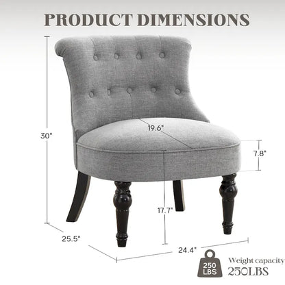 Living Room Armless Accent Comfy Chair