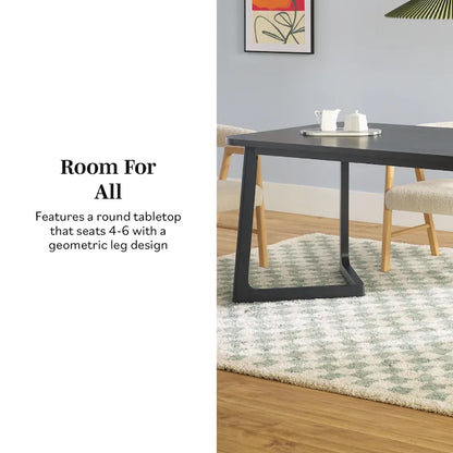 Middlebrook Modern Solid Wood Dining Table with Geometric Legs