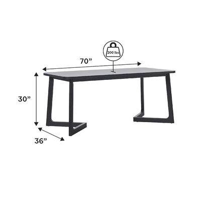 Middlebrook Modern Solid Wood Dining Table with Geometric Legs