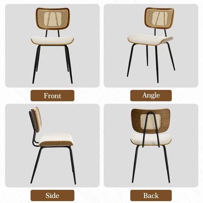 Faux Leather Upholstered Dining Chairs Set of 2/4 - 33.5 H x 17.5 W x 23 D
