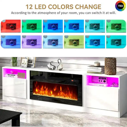 79 Fireplace TV Stand with 36 Electric Fireplace