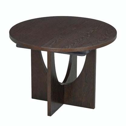 Modern 5-Piece Round Dining Set with 16.2 Removable Leaf