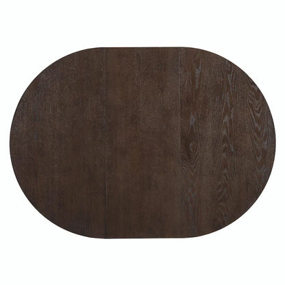 Modern 5-Piece Round Dining Set with 16.2 Removable Leaf