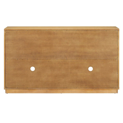 60 Farmhouse 4-Door Large Storage Vintage Sideboard with Metal Handles and Adjustable Shelves