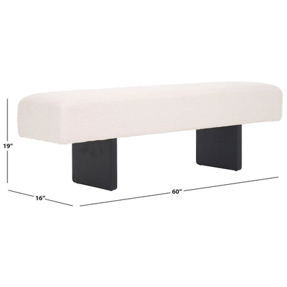 Home Ryer Boucle Bench - 60Wx16Dx19H