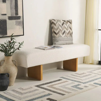 Home Ryer Boucle Bench - 60Wx16Dx19H
