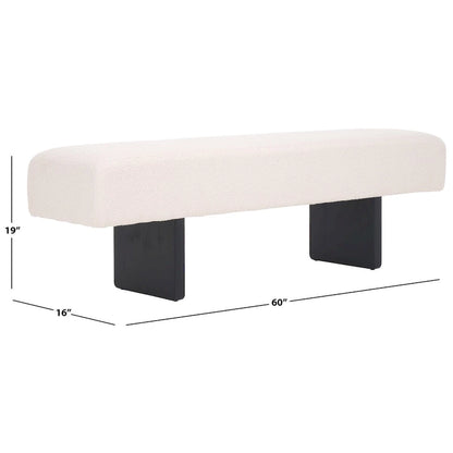 Home Ryer Boucle Bench - 60Wx16Dx19H