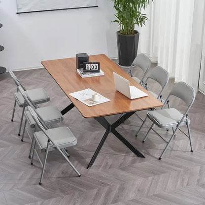 Chaises pliantes élégantes en fer et PVC pour conventions et expositions Blanches