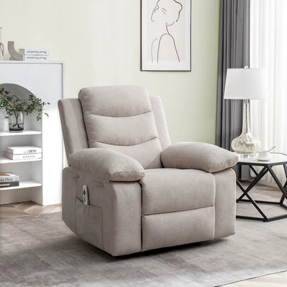 Fauteuil inclinable électrique avec massage et chauffage réglables