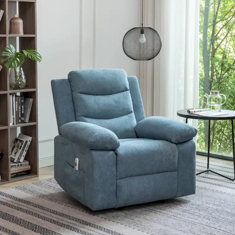 Fauteuil inclinable électrique avec massage et chauffage réglables