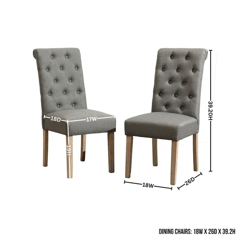Ensemble de salle à manger 5 pièces, ensemble de meubles de cuisine en bois, table ronde avec piètement central en croix et 4 chaises capitonnées