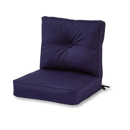 Ensemble de deux coussins d'extérieur haut de gamme Sunbrella pour assise profonde