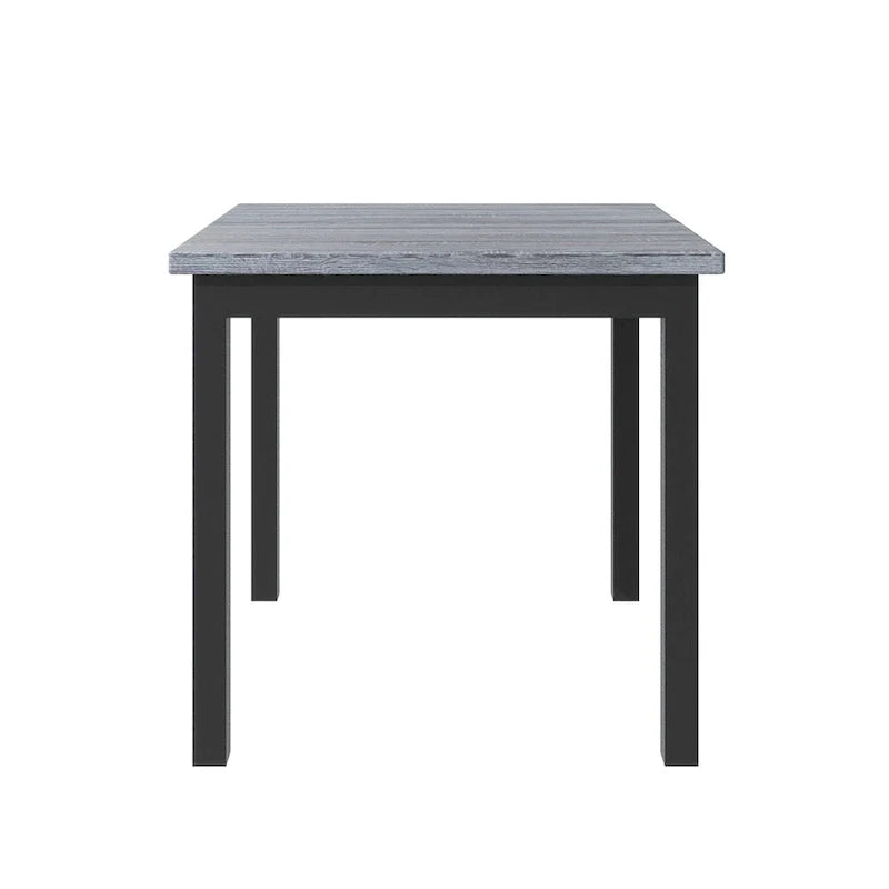 Ensemble de salle à manger 5 pièces hauteur comptoir, ensemble de table à manger en bois avec table rectangulaire et 4 chaises hautes rembourrées