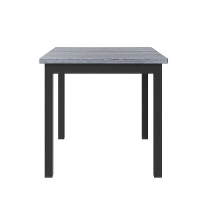 Ensemble de salle à manger 5 pièces hauteur comptoir, ensemble de table à manger en bois avec table rectangulaire et 4 chaises hautes rembourrées