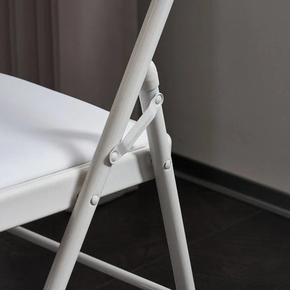 Chaises pliantes élégantes en fer et PVC pour conventions et expositions Blanches
