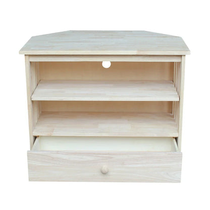 Meuble TV d'angle en bois massif de style Mission
