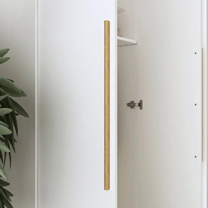Modern Freestanding Solid Wood Wardrobe Closet With Storage Shelves