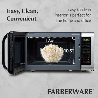 Four à micro-ondes Farberware 1,6 pi³ en acier inoxydable brossé
