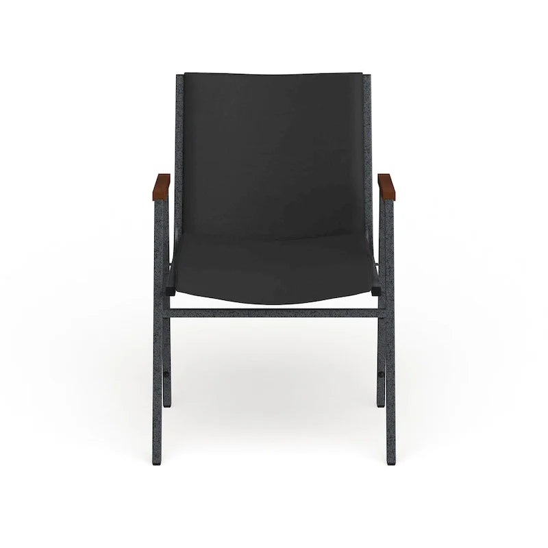 Chaise empilable robuste avec accoudoirs - 21P x 21L x 31H